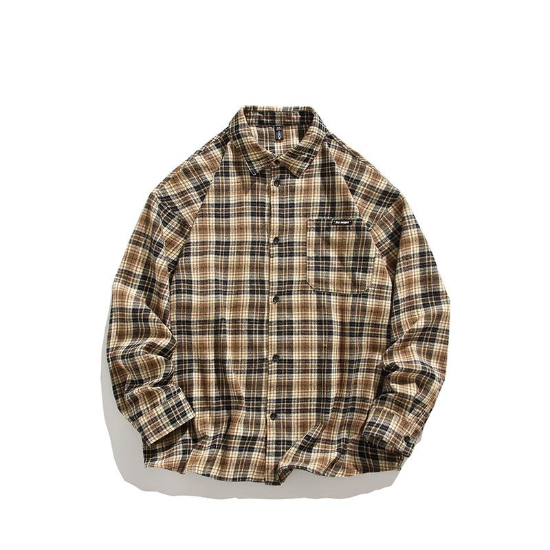 Chemise oversize à carreaux et écusson croix | Chemises Homme Vêtements Chemises